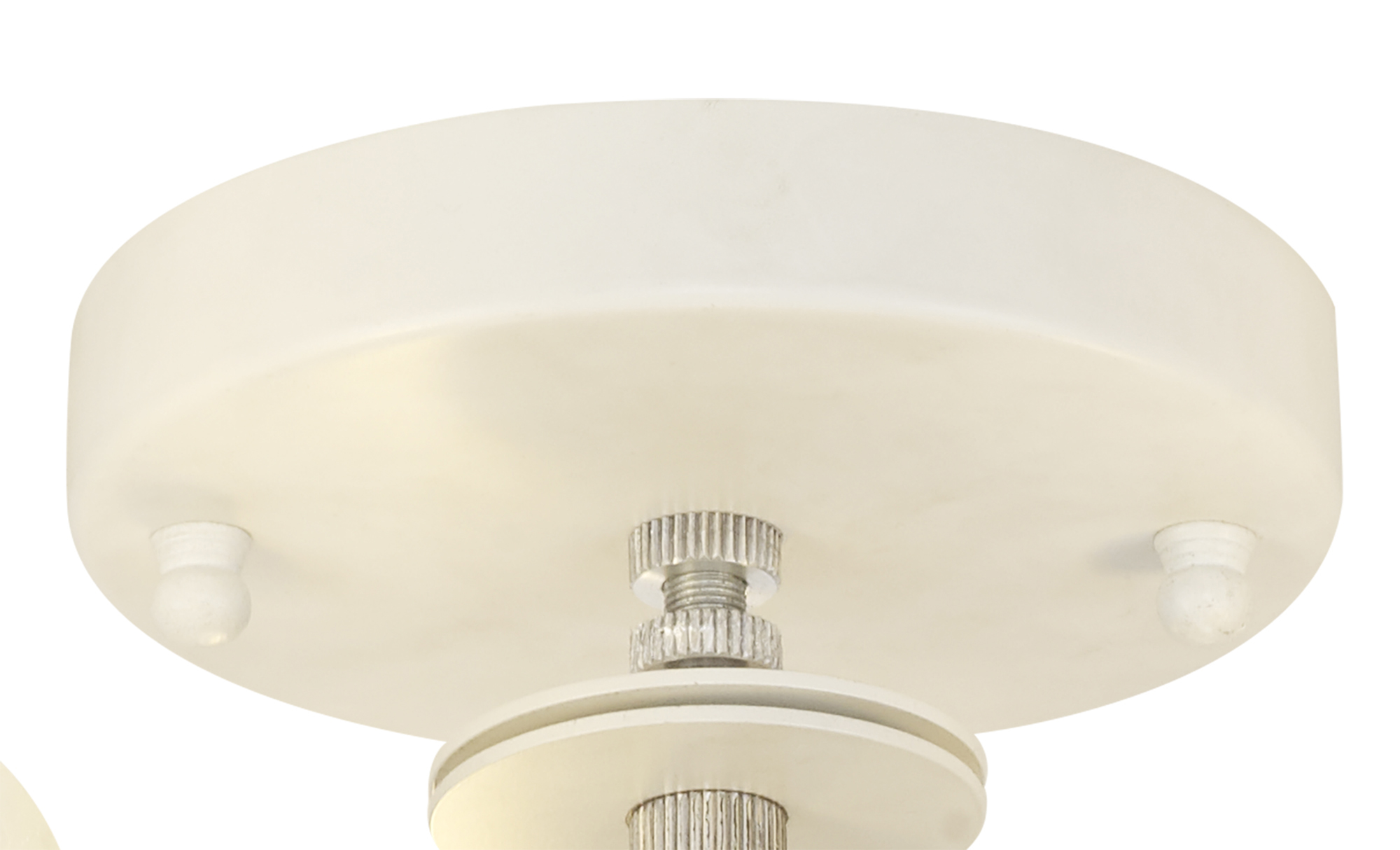 Baymont 50cm Flush 3 Light Ivory Pearl; Frosted Diffuser DK0611  Deco Baymont WH IV
